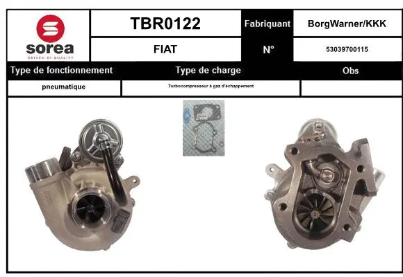 Turbocompresseur, suralimentation EAI TBR0122