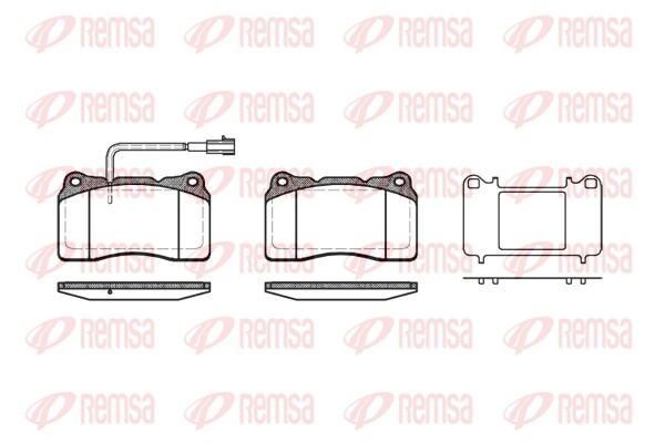 Kit de plaquettes de frein, frein à disque REMSA 0666.51
