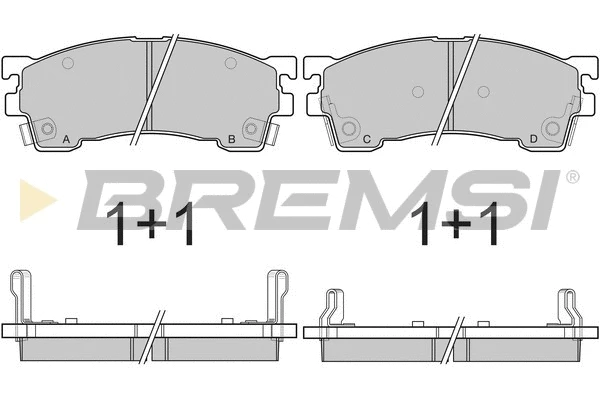 Kit de plaquettes de frein, frein à disque BREMSI BP2622