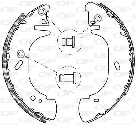 Jeu de mâchoires de frein OPEN PARTS BSA2136.00