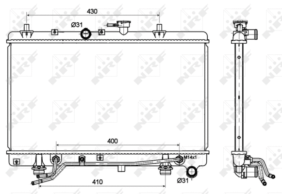Radiateur, refroidissement du moteur NRF 53119