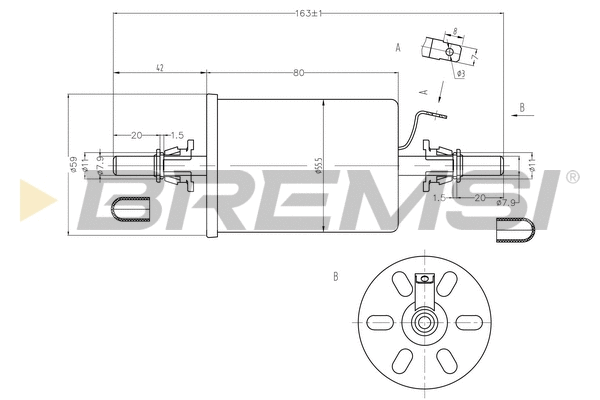 Filtre à carburant BREMSI FE0845