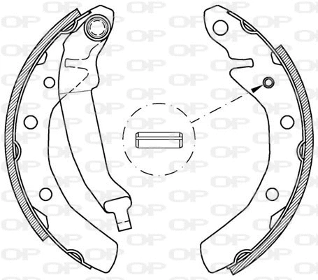 Jeu de mâchoires de frein OPEN PARTS BSA2033.00
