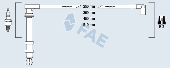 Kit de câbles d'allumage FAE 86050