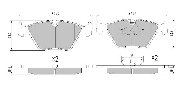 Kit de plaquettes de frein, frein à disque FREMAX FBP-0625-01