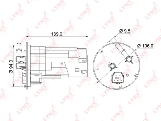 Filtre à carburant LYNXAUTO LF-541M