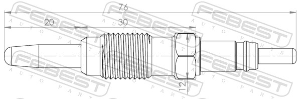 Bougie de préchauffage FEBEST 28642-005
