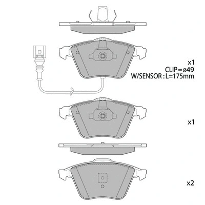 Kit de plaquettes de frein, frein à disque HAGEN GP2446