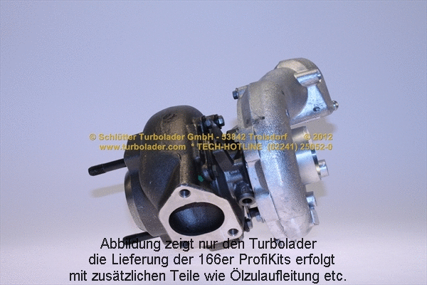 Turbocompresseur, suralimentation SCHLÜTTER TURBOLADER 166-00455MAX