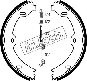 Jeu de mâchoires de frein, frein de stationnement fri.tech. 1052.130K