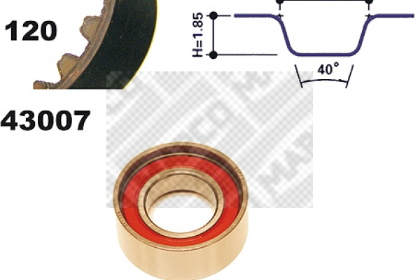 Kit de courroie crantée MAPCO 23007