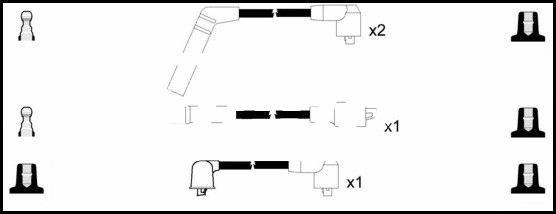 Kit de câbles d'allumage LEMARK HOES543