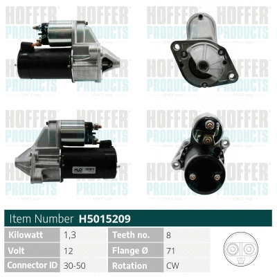 Démarreur HOFFER H5015209