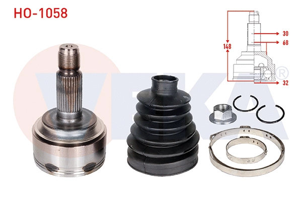 Jeu de joints, arbre de transmission VEKA HO-1058