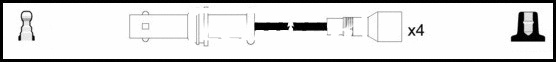 Kit de câbles d'allumage LEMARK HOES1213