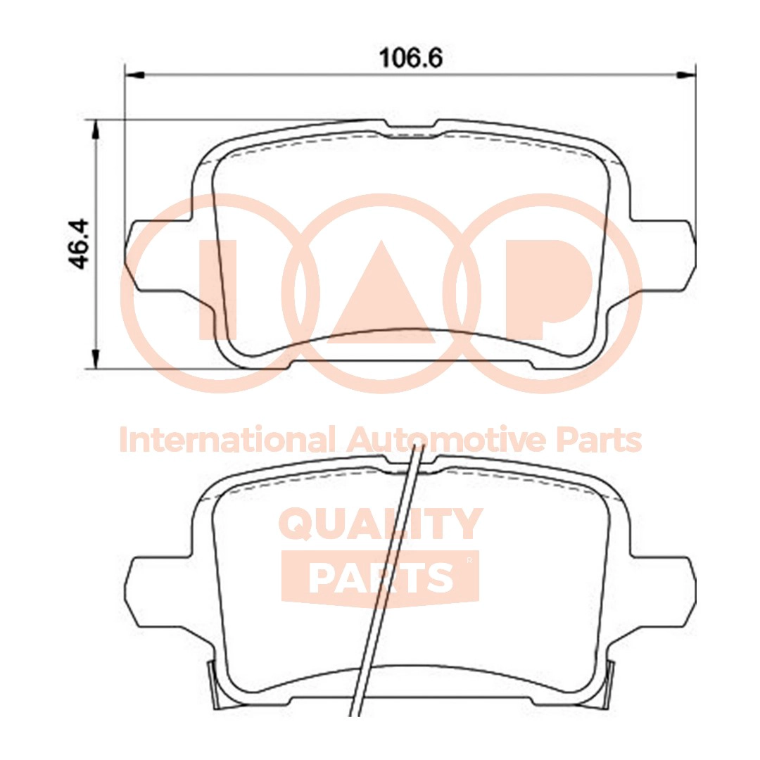 Kit de plaquettes de frein, frein à disque IAP QUALITY PARTS 704-09041P