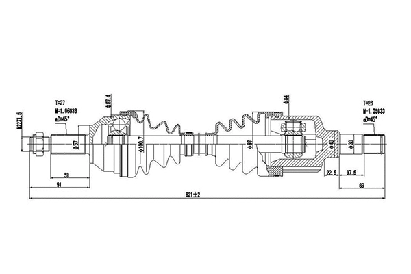 Arbre de transmission DYNAMATRIX DDS218016