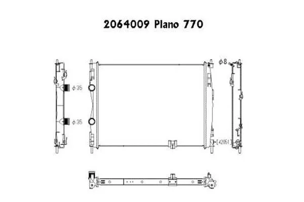 Radiateur, refroidissement du moteur ORDONEZ 2064009