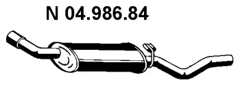 Silencieux arrière EBERSPÄCHER 04.986.84