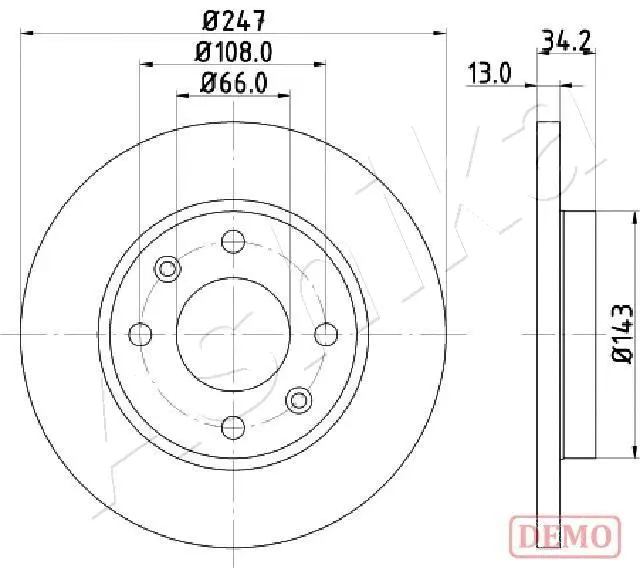 Disque de frein ASHIKA 60-00-0630C