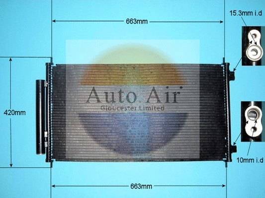 Condenseur, climatisation AUTO AIR GLOUCESTER 16-1345