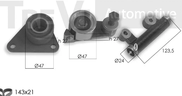 Kit de courroie crantée TREVI AUTOMOTIVE KD1416
