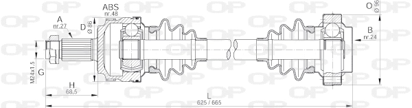 Arbre de transmission OPEN PARTS DRS6104.00