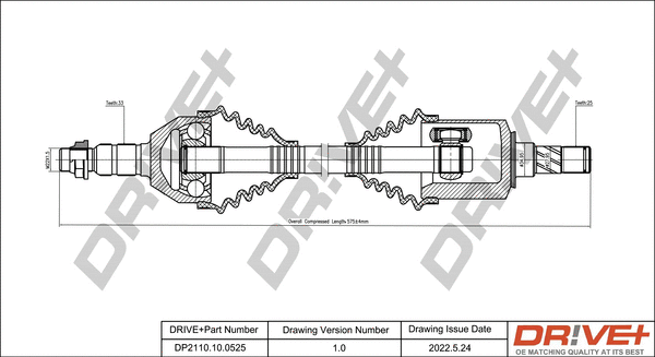 Arbre de transmission Dr!ve+ DP2110.10.0525