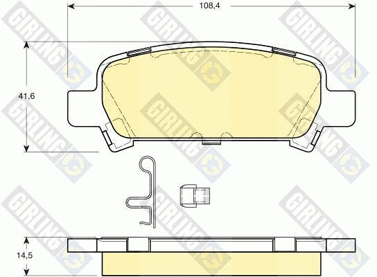 Kit de plaquettes de frein, frein à disque GIRLING 6132239
