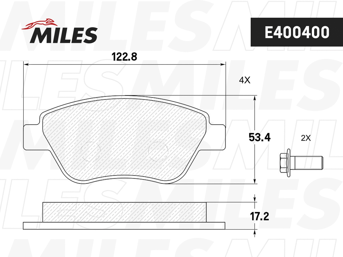 Kit de plaquettes de frein, frein à disque MILES E400400