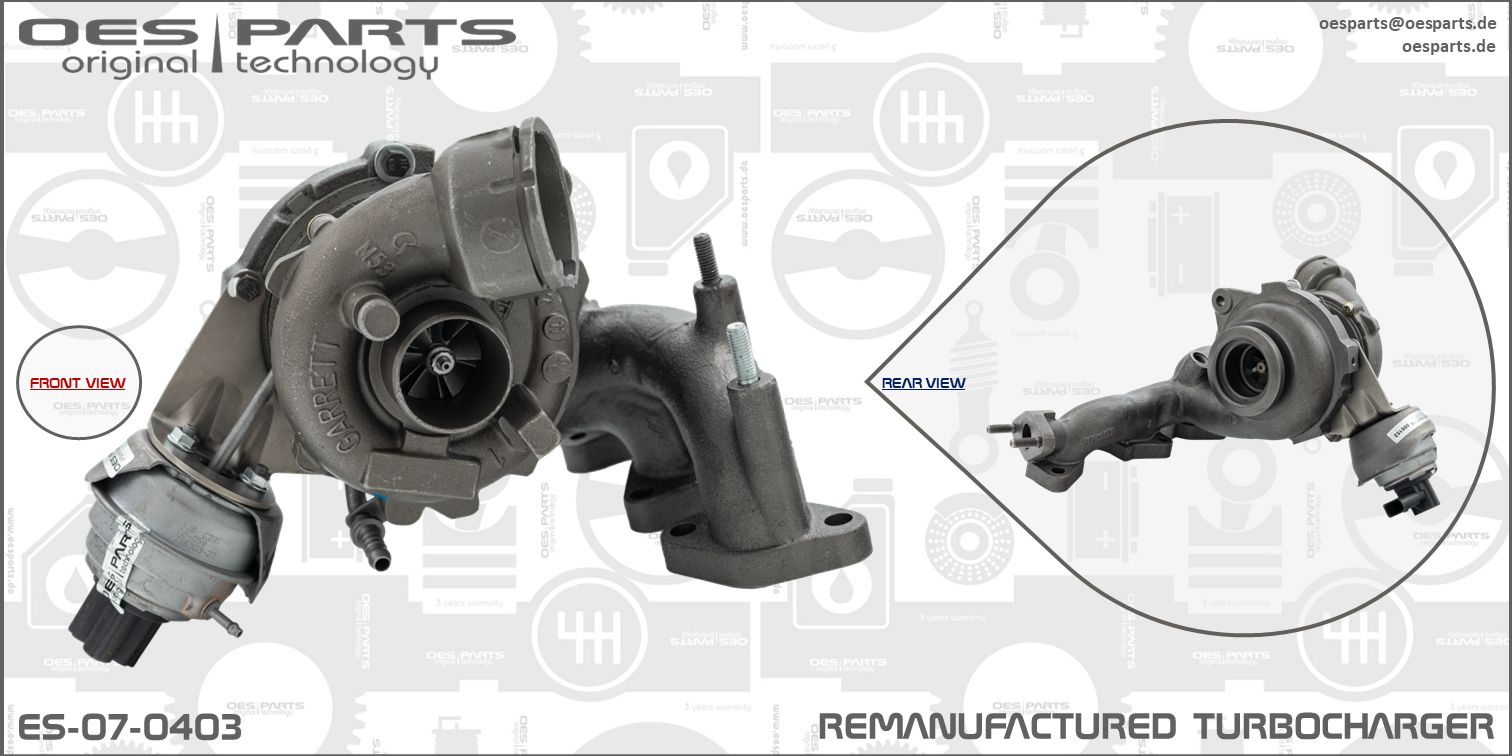 Turbocompresseur, suralimentation OES PARTS ES-07-0403