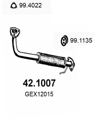 Tuyau d'échappement ASSO 42.1007