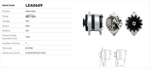 Alternateur LUSA LEA0609