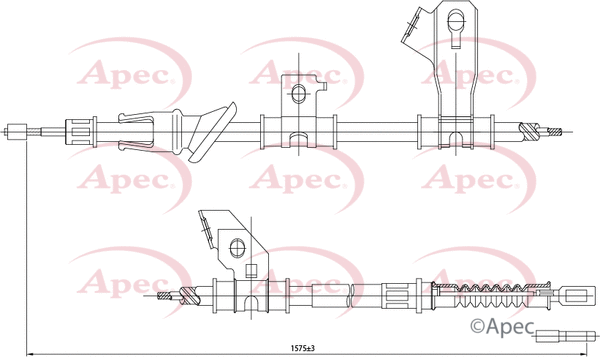 Tirette à câble, frein de stationnement APEC CAB1301