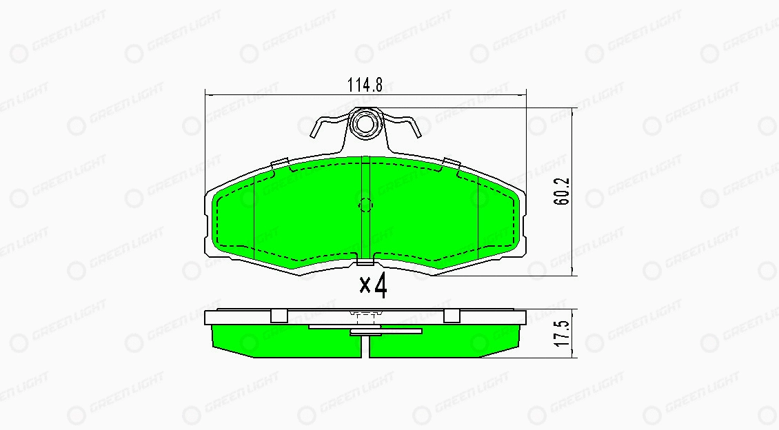 Kit de plaquettes de frein, frein à disque Automotive Adriado GLBP0137