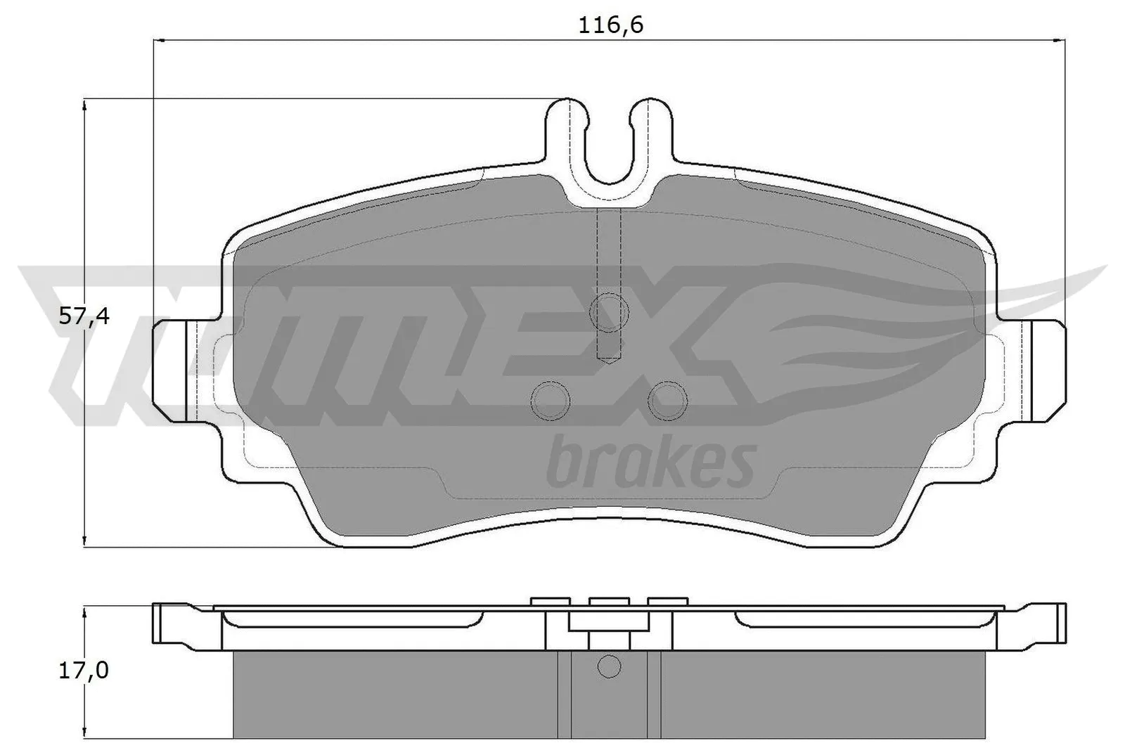 Kit de plaquettes de frein, frein à disque TOMEX Brakes TX 12-75