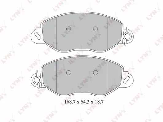 Kit de plaquettes de frein, frein à disque LYNXAUTO BD-3032