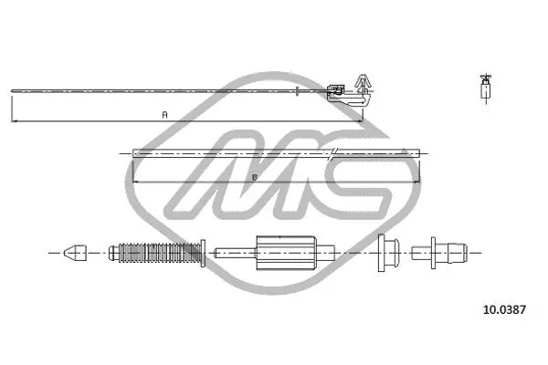 Câble d'accélération Metalcaucho 83200