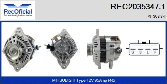 Alternateur RECOFICIAL REC2035347.1