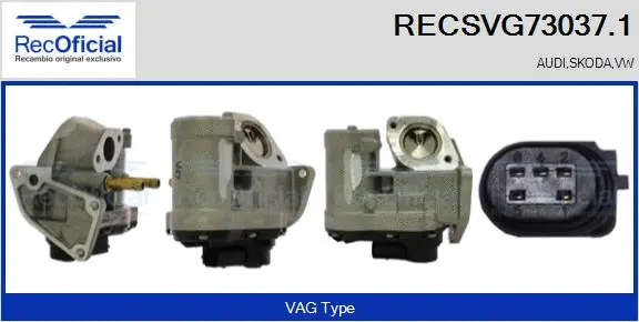 Vanne EGR RECOFICIAL RECSVG73037.1