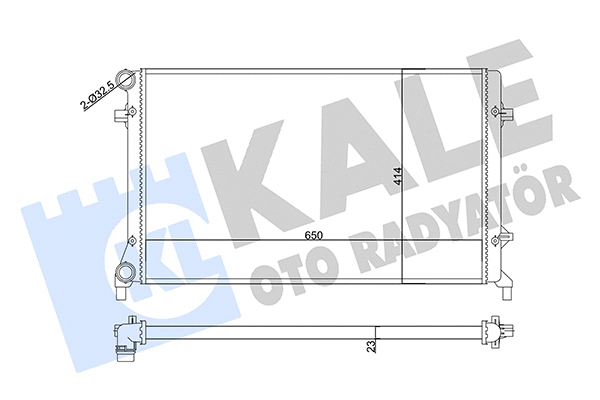 Radiateur, refroidissement du moteur KALE OTO RADYATÖR 356920