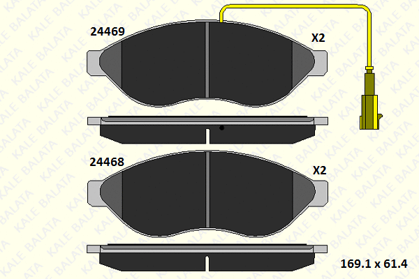 Kit de plaquettes de frein, frein à disque KALE 24469 190 05