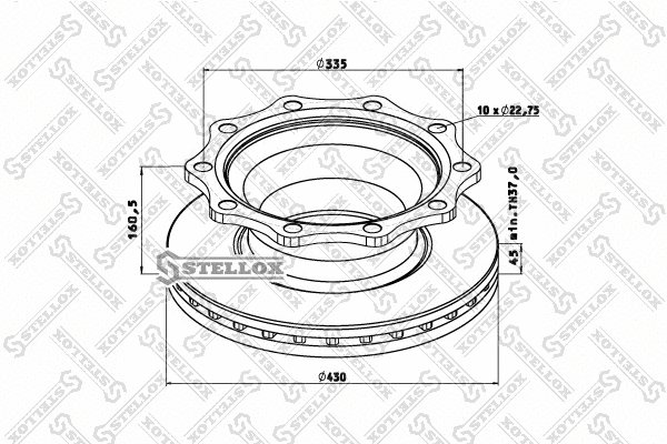Disque de frein STELLOX 85-00814-SX