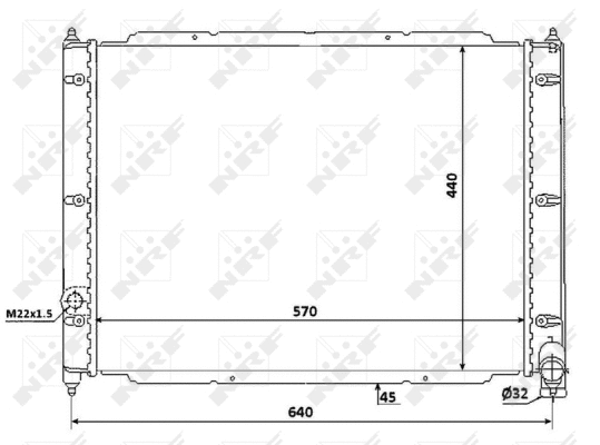 Radiateur, refroidissement du moteur NRF 53944