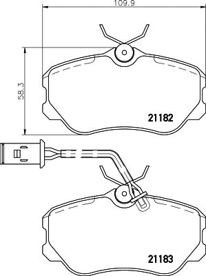 Kit de plaquettes de frein, frein à disque PAGID T5046