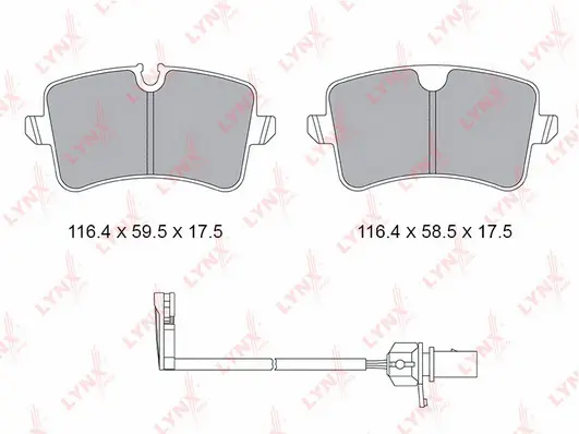 Kit de plaquettes de frein, frein à disque LYNXAUTO BD-1231