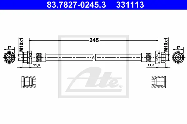 Flexible de frein ATE-APAC 83.7827-0245.3