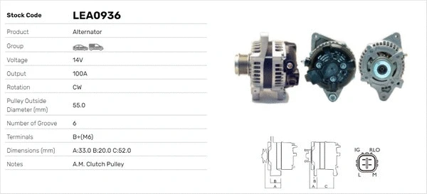 Alternateur LUSA LEA0936
