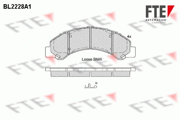 Kit de plaquettes de frein, frein à disque FTE 9500078