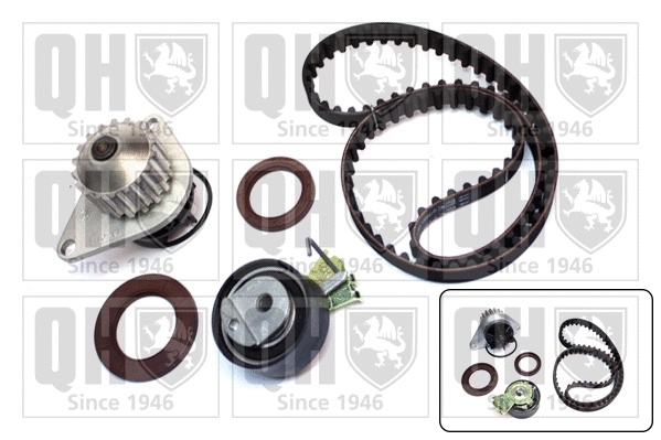 Pompe à eau + kit de courroie crantée QUINTON HAZELL QBPK5770